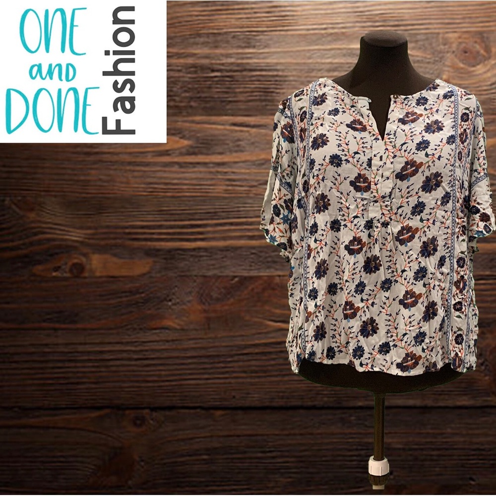 Short Sleeve Peasant Blouse
